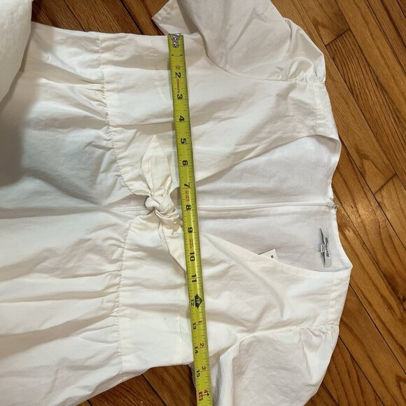 Madewell NWT Tie-Front Mini Dress in White Size 0 - Picture 9 of 10